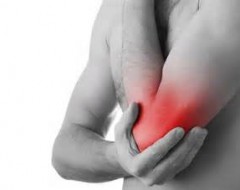 graphic of man with painful elbow
